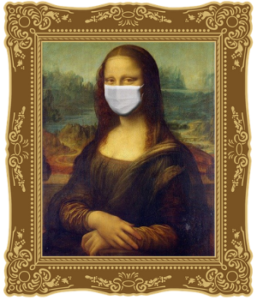 Image of Mona Lisa wearing a mask