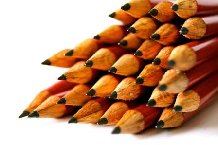 photograph of a set of pencils
