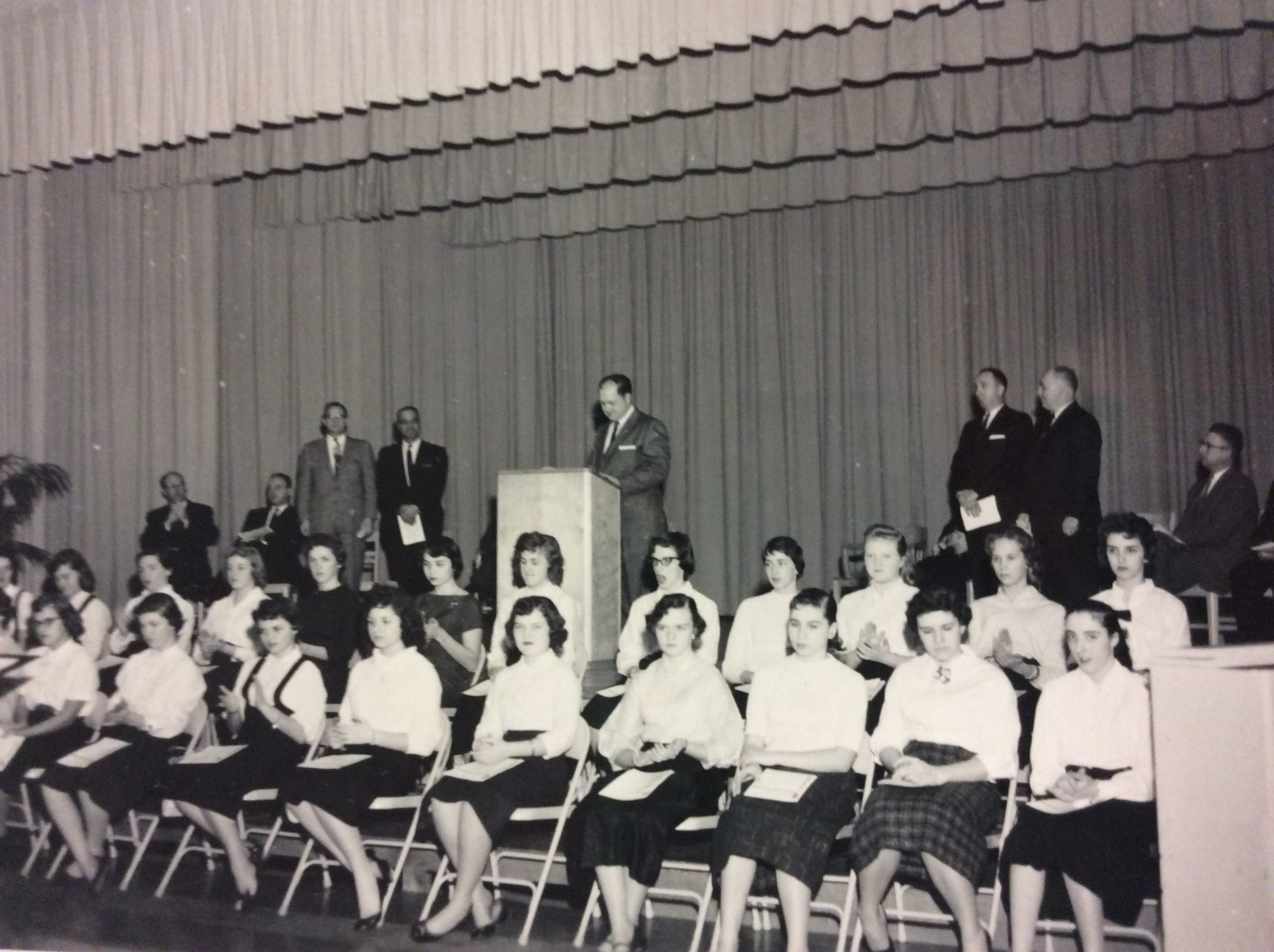 Photo of students from the dedication of the West Boylston High School 