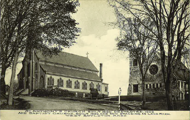 Church Postcard, old photograph 