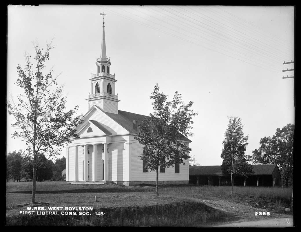 FirstCongregationalChurch, black and white photograph 