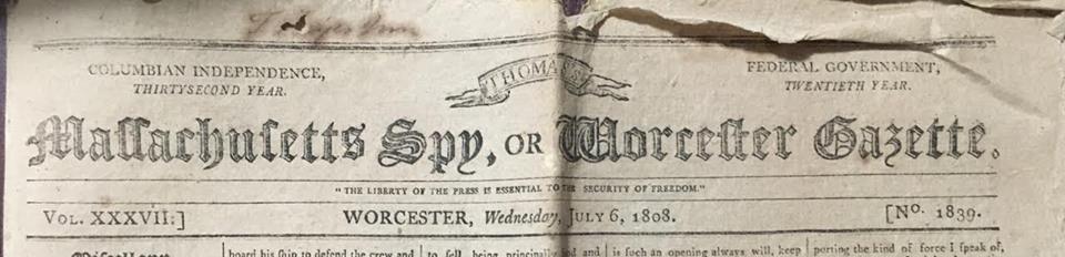 Image of a wartime newspaper masthead