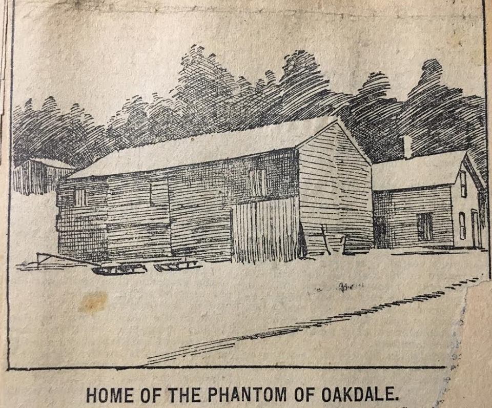 Oakdale hauntings, photograph from newspaper 