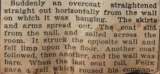 oakdale hauntings, article from newspaper 