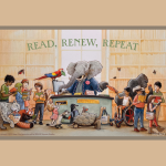 Official artwork of the Read, Renew, Repeat Campaign is featured.