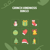 Grinch Kindness BINGO Board