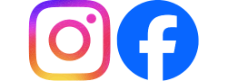 instagram logo next to facebook logo