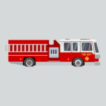 Fire Truck and Flame House